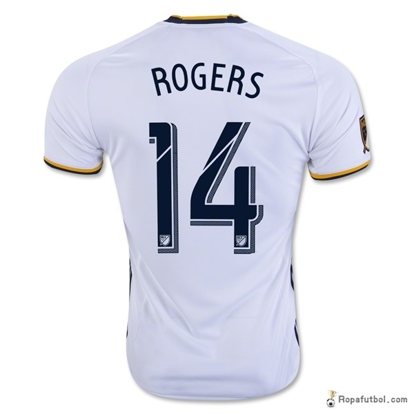 Camiseta Los Angeles Galaxy Replica Primera Ropa Rogers 2016/17 Blanco